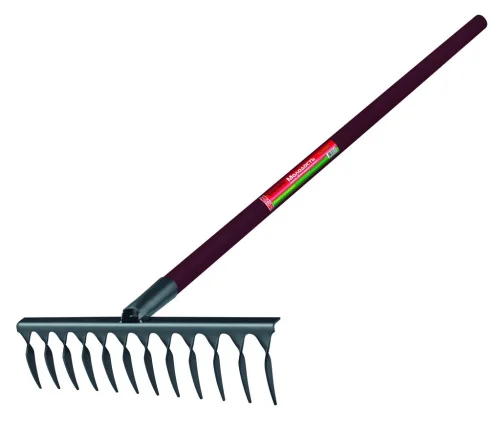 Грабли 12 витых зубьев 340х1300мм с дерев. черенком БЦМ Молодость моя 1004-12-ч  1