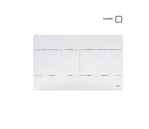 Клавиша д инсталляции Oliveira механ. двойная SLIM, пластик белый 659041 (OLI)