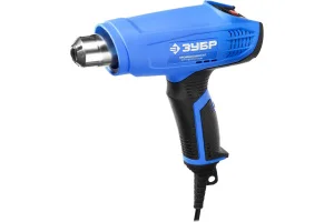 Фен строительный Зубр Профессионал ФТ-П2000 М2ДК 2000Вт, 80-600гр, дисплей, кейс  1