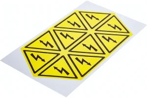 Наклейка знак электробезопасности  Опасность поражения электротоком  50х50х50мм (уп.50шт) Rexant 56-