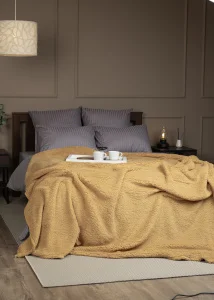 Плед Texrepublic иск. мех овчина 200х220см бежевый TCH SH BE8 2022 16-0928 29040  1