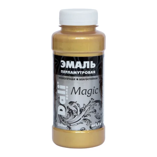 Эмаль акриловая перламутровая DALI DECOR Magic ЗОЛОТО, флакон 0,25л  12