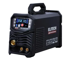 Сварочный полуавтомат Elitech HD WM 200 SYN 220В,5.9кВт,50-200A(MIG),10-160А(MMA),10-200А(TIG), LED