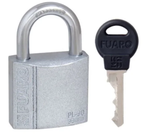 Замок навесной FUARO PL-PROTEC-30-38 3key (PL-30-38) англ.  блистер  12