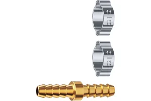 Набор ЗУБР Профессионал  елочка - елочка , 8 мм с обжимными хомутами, штуцер соединительный 64925-08