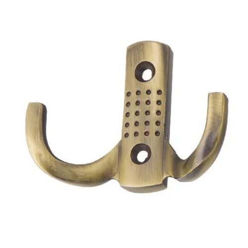 Крючок мебельный SANBERG 2-х рожковый 5534 641В ЭК Перфорация (бронза) инд. уп.  1