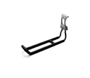 Крюк прямой, крепление рельс/стена, Металлик