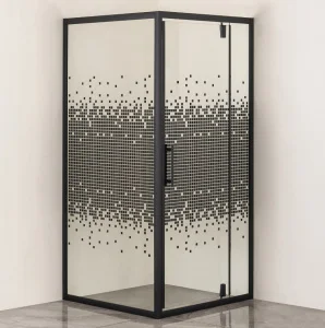 Ограждение душевое Сomforty 30BM, 2000х900х900мм, черный профиль 00-00016643