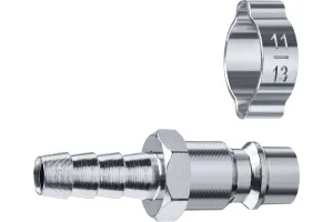 Набор ЗУБР Профессионал штуцер  елочка , 8 мм - рапид штуцер, переходник с обжимным хомутом 64918-08