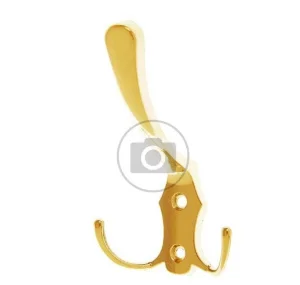 Крючок мебельный SANBERG 3-х рожковый 5518/КL-258 Классика средний золото