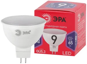 Лампа светодиодная GU5.3 MR16 9Вт 6500K MR16-9W-865-GU5.3 R Б0045353 Эра