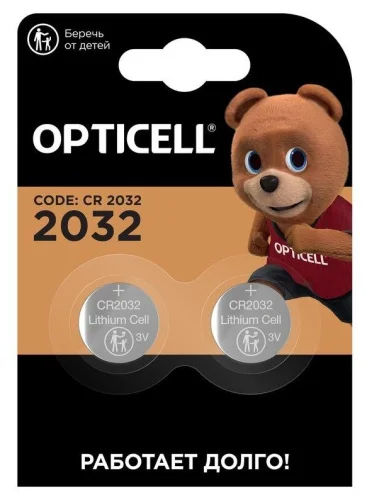 Элемент питания литиевый CR2032 блист. 2шт 5060002 (Specialty Opticell)  1