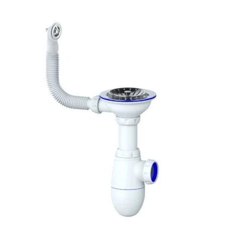 Сифон бутылочный 3 1 2 х40 с круглым переливом B411 (Unicorn)  1 35