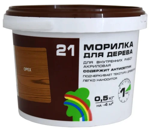 Морилка ВДАК Радуга 21 орех 0,5кг  1 8