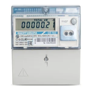Счетчик CE102 R5.1 145-JAN, 230В, 5-60А однофазный четырехтарифный 101002003012776 (Энергомера) *1