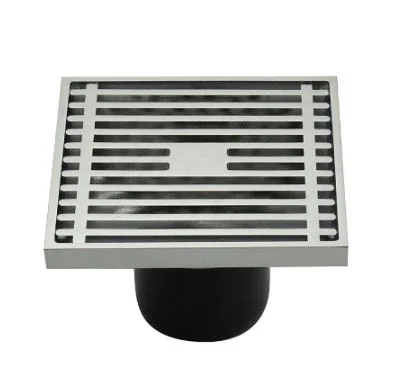 Трап латунный 100х100мм хром, вертикальный,крышка литая, выход 50мм 00081(Magnus)  1 48