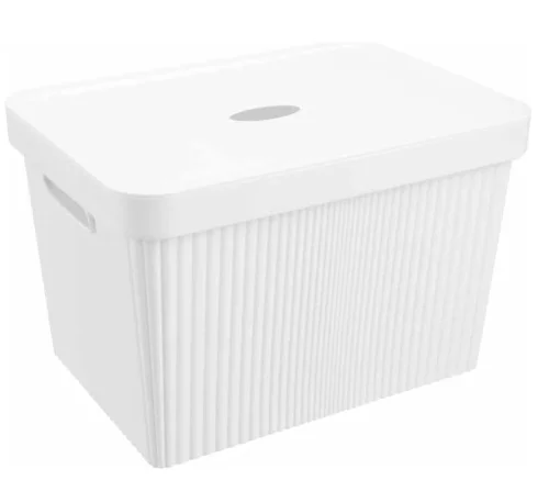 Контейнер  Velvet  380х270х249мм 20л с крышкой белый 434249716  1