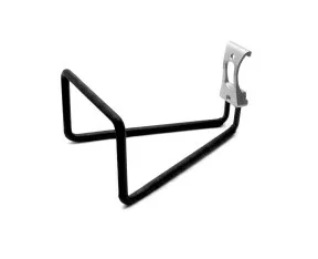 Крюк широкий, крепление рельс/стена, Металлик