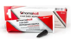 Клей Хомакол S401 с иглой холодная сварка 60 мл. *1/160