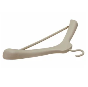 Вешалка-плечики "Элластик" большая с вращающимся крючком, цвет слоновая кость