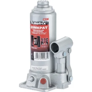 Домкрат гидравлический бутылочный, 3 т, h подъема 194–372 мм Matrix 50717  1 6