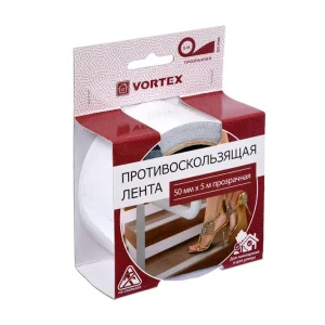 Противоскользящая клейкая лента 50мм*5м прозрачная 24169 VORTEX *1/48