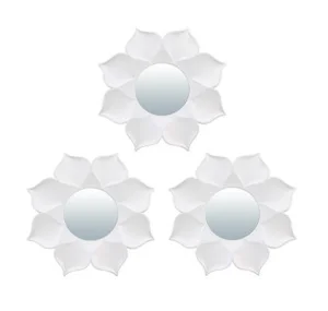 Зеркала декоративные комплект "Бордо, белый,  3шт, 25 см, D зеркала 10 см /16 QWERTY *1