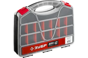 Органайзер пластиковый 320х260х70мм 42 отделения двухсторонний Зубр Дон-42 38036-42  1