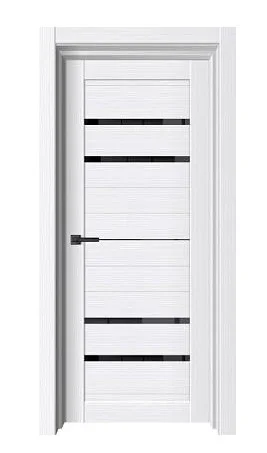 Полотно дверное SunDoors 2 Белый бланко черное стекло ПО 700