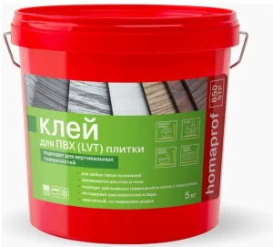Клей Homakoll 850 STP для модульных ПВХ, LVT 5кг *1