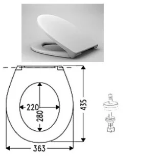 Сиденье д унитаза  Carolina Beach  белое с микролифтом 531911 (Haro)  1
