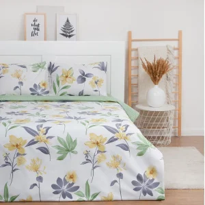 Постельное белье LoveLife дуэт Yellow flowers 143х215см -2шт 225х240см 50х70см -2шт 100% хлопок сатин 125г/м² 9305070