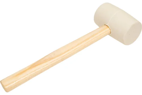 Киянка резиновая 680гр белая резина деревянная рукоятка Зубр 20511-680  1
