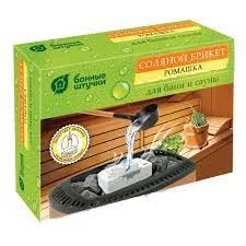Соляной брикет с травами Ромашка 1300г для бани и сауны "Банные штучки" 32401 *1/9