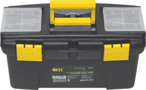 Ящик для инструмента пластиковый с пласт. замком 410х220х195мм подвижный лоток, усиленная рукоятка, два съемных органайзера Fit 16" 65572 *1/6