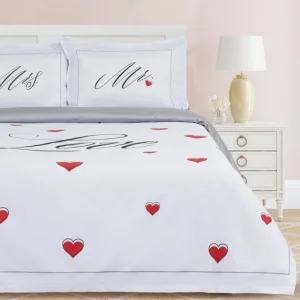 Постельное белье Этель 2сп Mr&Mrs 175х215см 200х215см 50х70+4см -2шт 100% хлопок мако-сатин 128г/м2 4695913