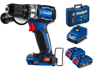 Дрель-шуруповерт аккум. Зубр Профессионал DB-70-22 20В, 70Нм, 2 АКБ LMS (2Ач), 0-500 0-1800 об мин (