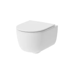 Унитаз подвесной Damixa Sirius DX86C1700SC безободковый, сиденье микролифт, белый