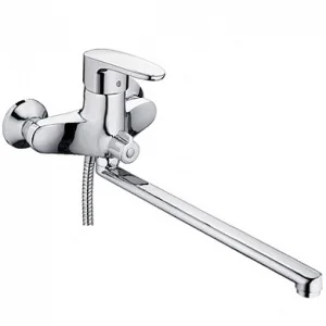 Смеситель д ванны одноруч. универс. прямой плос. излив шланг 1,5м лейка S22-021 (Ligeya)  1 10