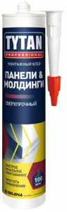 Клей строительный Tytan для панелей, молдингов 310 мл 1уп=12шт (96283)