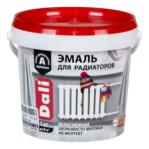 Эмаль DALI для радиаторов акриловая 1кг 1 6