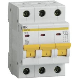 Выключатель автоматический модульный 3п C 20А 4.5кА ВА47-29 MVA20-3-020-C IEK