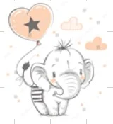 Наклейка Декоретто Мечты слоненка KN 0033