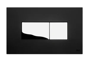 Клавиша для инсталляции пневматическая двойная OLI KARISMA 641017 soft-touch пластик черный, хром