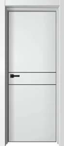 Дверь межкомнатная ДвериГУД LINE 2 700х2000мм Вайт алюминиевая кромка