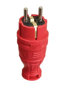 Вилка кабельная c заземлением прямая 16А красная TKE-C13-KV-Z Tokov Electric
