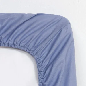 Простыня на резинке Этель 180х200х25см голубой, 100% хлопок, поплин 125г/м2 9241749