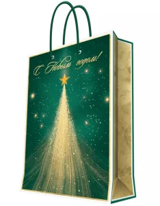 Бумажный пакет для сувенирной продукции с ламинацией, с шириной основания 33 cм, плотность бумаги 140 г/м2 33x45,7x10,2см 95785FE