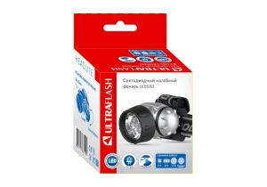 Фонарь налобный LED 5352 (14LED 4 реж. 3хR03 метал.) 10261 (Ultraflash)  1