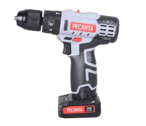 Дрель-шуруповерт аккумуляторная ударная Ресанта ДА-24-2ЛК-У 75/14/8